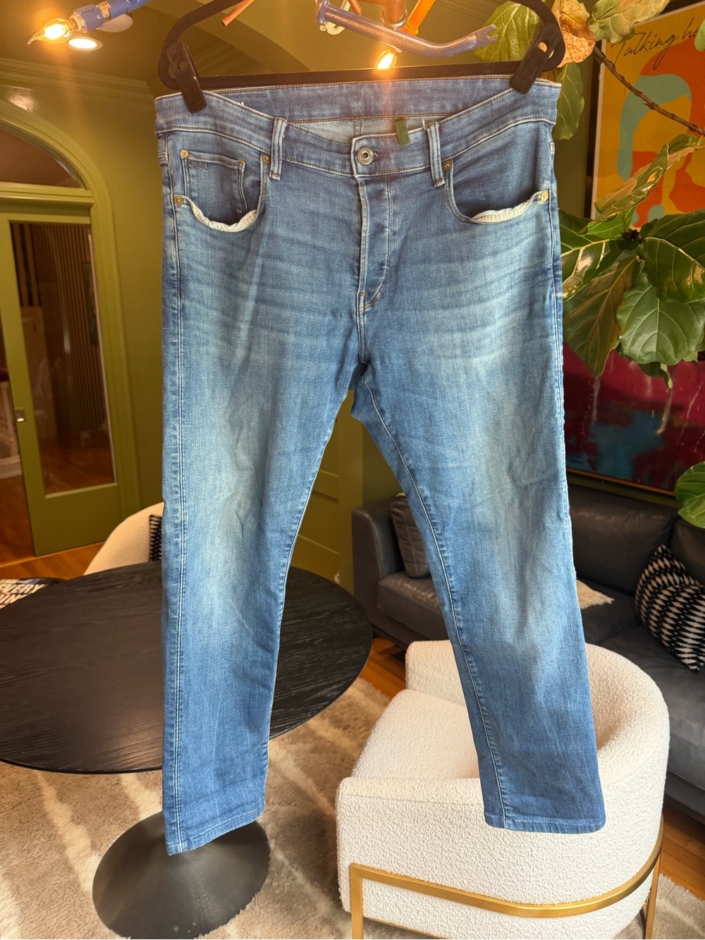 Men's G-Star Slim Fit Denim Jeans - Light Blue